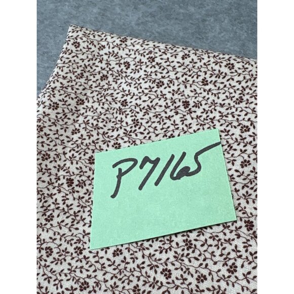 Brown Floral Cotton Fabric 1/4 yard x 42" Quilting Sewing Craft Lightweight Mate - Picture 6 of 6